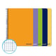PACK x5: Caderno Espiral Folio | 80F | Quadrícula 4mm | Capa Mole | 60gr (Várias Cores)