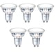 Pack x5:  Lâmpada Philips LED GU10 | CorePro spotMV | Luz neutra | 5W | 4000K