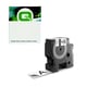 Q-Nomic 1734523 (S0773830) IND Rhino fita poliéster preto sobre branco 24mm | QNS0773830