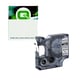 Q-Nomic S0718180 / 18486 IND RHINO poliéster texto preto sobre metalizado 12mm | QNS0718180