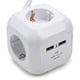 Nedis bloco de tomadas com 4 tomadas e USB branco (1,5 metros)