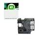 Q-Nomic 622290 IND RHINO poliéster texto preto sobre transparente 19mm | QN622290