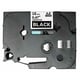 Q-Nomic TZe-345 fita 18mm texto branco sobre preto (8M) | QNTZe-345