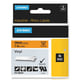 Dymo 1805427 IND Rhino fita vinil preto sobre laranja 24mm | DYM1805427