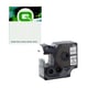 Q-Nomic S0720920 / 53710 D1 poliéster texto preto sobre transparente 24mm | QNS0720920