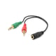 Adaptador de audio Ewent Jack 3.5mm a Jack 3.5mm X2 F/MM