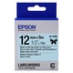Epson LK-4LBK fita acetinada preto sobre azul claro 12mm (C53S654032) | EPSLK-4LBK