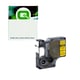 Q-Nomic S0718080 / 18490 nylon flexível preto sobre amarelo 12mm | QNS0718080