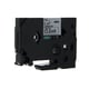 Q-Nomic TZe-M31 fita 12mm texto preto sobre transparente mate (8M) | QNTZe-M31