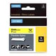 Dymo RHINO 1734525 fita nylon flexível 24mm preto sobre amarelo (3,5M) | 1734525