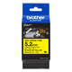 Brother HSe-611E fita de tubo termorretrátil preto sobre amarelo 6 mm | BROHSE611E