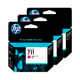 HP 711 (CZ135A) Pack 3 tinteiros magenta | HPB-CZ135A