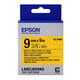 Epson LK-3YBW fita extra adesiva preto sobre amarelo 9mm (C53S653005) | EPSLK-3YBW