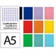 Caderno espiral A5 | Quadriculado 4 mm | 75 g | Capa mole | Várias cores