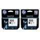 HP 305 Pack 2 tinteiros preto | HPB-305BK