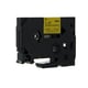 Q-Nomic TZe-S621 fita preto sobre amarelo extra adesiva (9mm X 8m) | QNTZe-S621