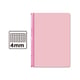 Caderno Espiral Folha | 80F | Quadrícula 4mm | Capa Mole | 60gr | Rosa