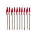 Pack 10x Caneta BIC Cristal vermelha| Transparente | 0.4mm