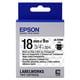 Epson LK-5TBW Fita preto sobre transparente fixação forte 18mm (C53S655011) | EPSLK-5TBW