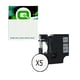 Q-Nomic 40913 fita preta Sobre branco (9mm X 7m)( Pack 5 U) | QNB-40913