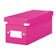 Leitz 6041 WOW Caixa de Armazenamento CDs Rosa Metalizado | Para 30 CDs