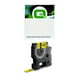 Q-Nomic S0718290 / 18054 IND Tubo de fita retráctil Rhino preto sobre amarelo 9 mm | QN18054
