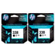 HP 338 (CB331E) Pack 2 Tinteiros pretos | HPB-338pack