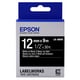 Epson LK-4BWV Fita brilhante branco sobre preto 12mm (C53S654009) | EPSLK-4BWV