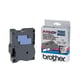 Brother TX-151 fita preto sobre transparente 24mm | BROTX-151