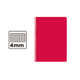 Caderno Espiral A5 | 80F | Quadrícula 4mm | Capa Dura | 75gr | Vermelho