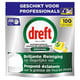 Dreft Professional Pastilhas para máquina de lavar loiça aroma limão All in One | 100 cápsulas
