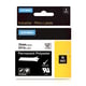 DYMO 622290 IND Rhino Fita permanente de poliéster preto sobre transparente 19mm. | DYM622290