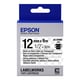 Epson LK-4TBW Fita preto sobre transparente fixação forte 12mm (C53S654015) | EPSLK-4TBW