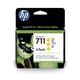 HP 711 (CZ136A) Pack poupaça 3 tinteiros amarelos | HPB-CZ136A_R