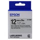 Epson LK-4SBE Fita mate preto sobre prateado 12mm (C53S654017) | EPSLK-4SBE