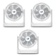Pack 3x: Ventilador de mesa | 18 cm | Branco