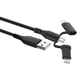 Cabo USB Ewent | Adaptador Tipo C-MicroUSB-Lightning | 1M