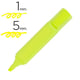 Marcador fluorescente | Ponta biselada 5mm | Amarelo