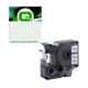 Q-Nomic S0720820 D1 poliéster texto preto sobre transparente 19mm | QNS0720820