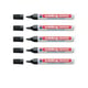 Pack 5x Marcador permanente | Edding 3000 | Ponta redonda 1.5-3mm | Preto