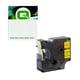 Q-Nomic S0720880 / 45808 D1 poliéster texto preto sobre amarelo 19mm | QNS0720880