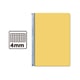 Caderno Espiral Folha | 80F | Quadrícula 4mm | Capa Mole | 60gr | Amarelo