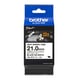 Brother HSe-251E fita termo retrátil preto sobre branco 21 mm | BROHSE251E