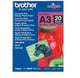 Brother BP71GA3 Premium Plus Papel fotográfico brilhante | A3 260 g 20 folhas
