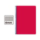 Caderno Espiral Folha | 80F | Quadrícula 4mm | Capa Mole | 60gr | Vermelho