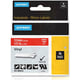 Dymo RHINO 1805416 fita branco sobre vermelho 12mm | 1805416