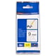 Brother TZe-FX221 fita flexible 9mm texto preto sobre branco (8M) | BROTZEFX221