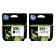 HP 305XL Pack de 2 tinteiros XL: Preto + Cores | HPB-305XL