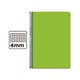 Caderno Espiral Folha | 80F | Quadrícula 4mm | Capa Mole | 60gr | Verde