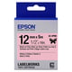 Epson LK-4PBK Fita acetinada preto sobre rosa 12mm (C53S654031) | EPSLK-4PBK